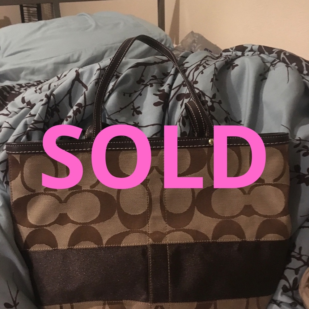 Coach signature handbag